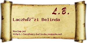 Laczházi Belinda névjegykártya
